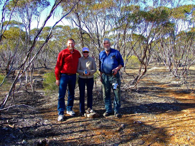 Stephen, Fiona and David at the Confluence