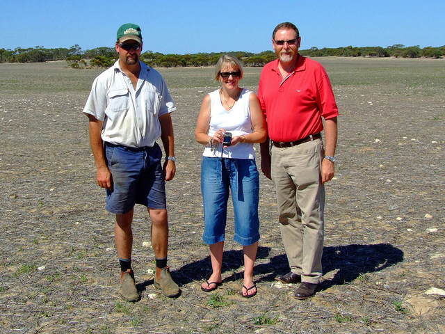 Nigel, Fiona and Stephen at the Confluence