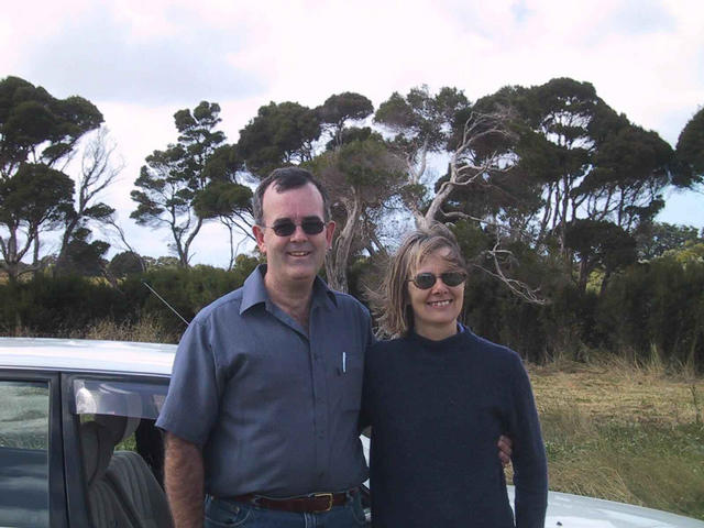 Geoff and Pam Jamieson, the intrepid confluence hunters taste success on their first hunt.