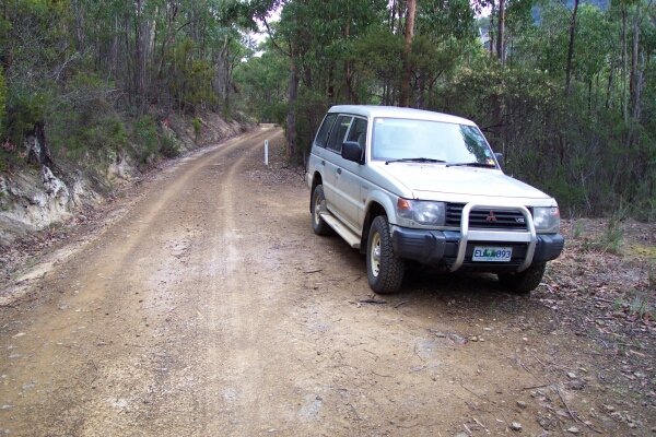 The spot about 100 metres away where we parked