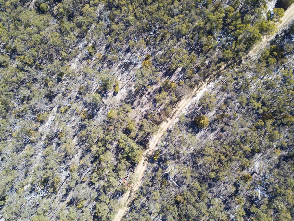 Looking down on the point from a height of 120m