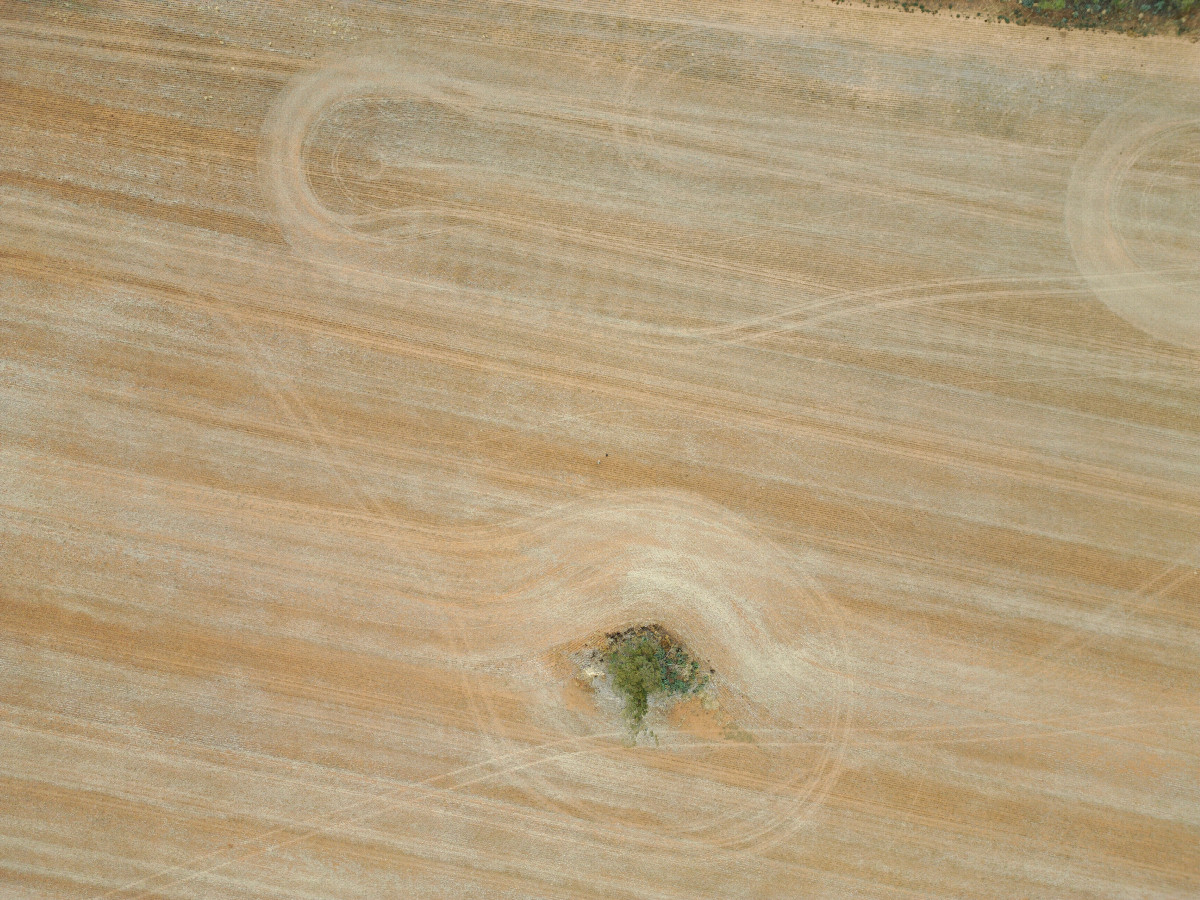 Looking down on the point from a height of 120m