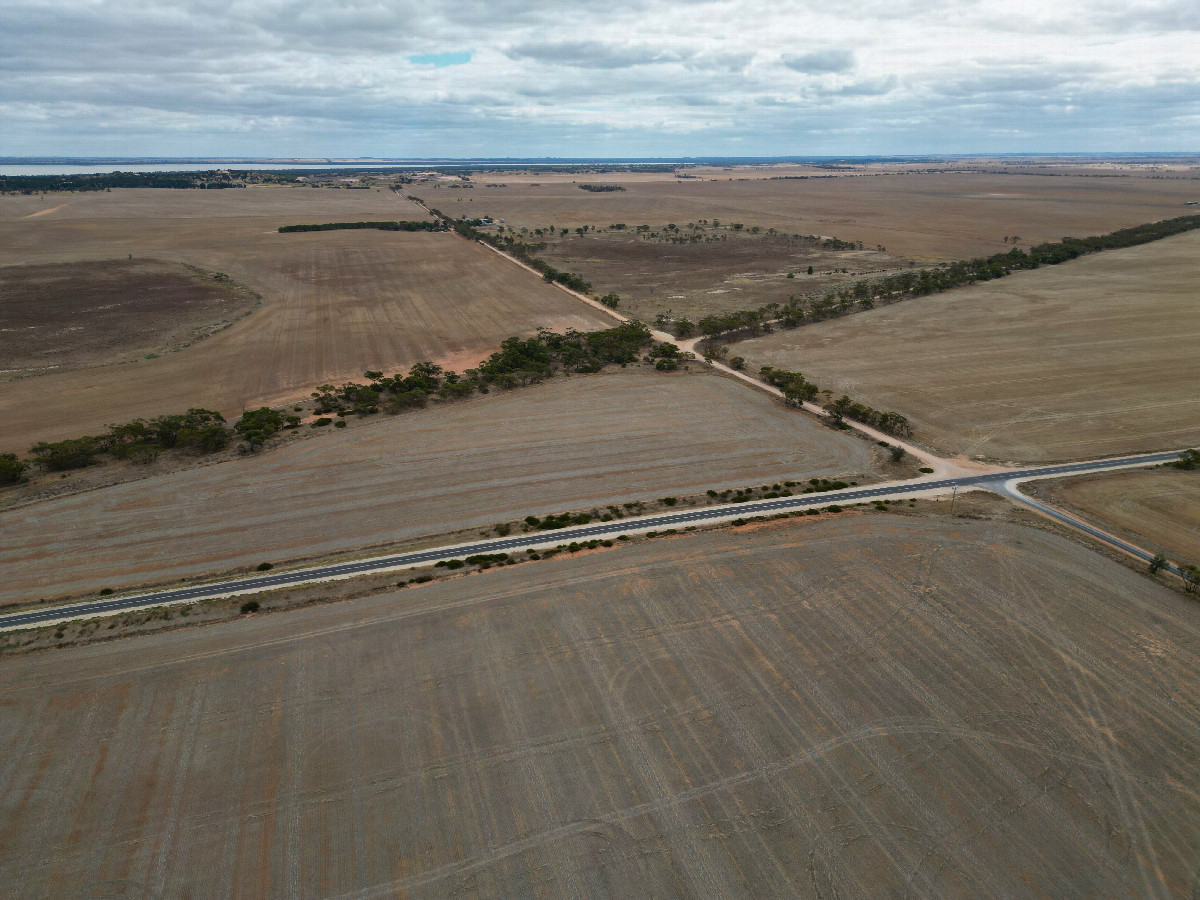 View West, from 120m above the point