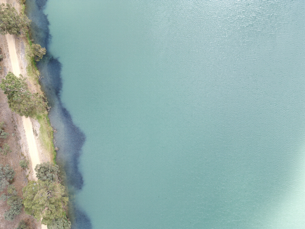 Looking down on the point from a height of 120m