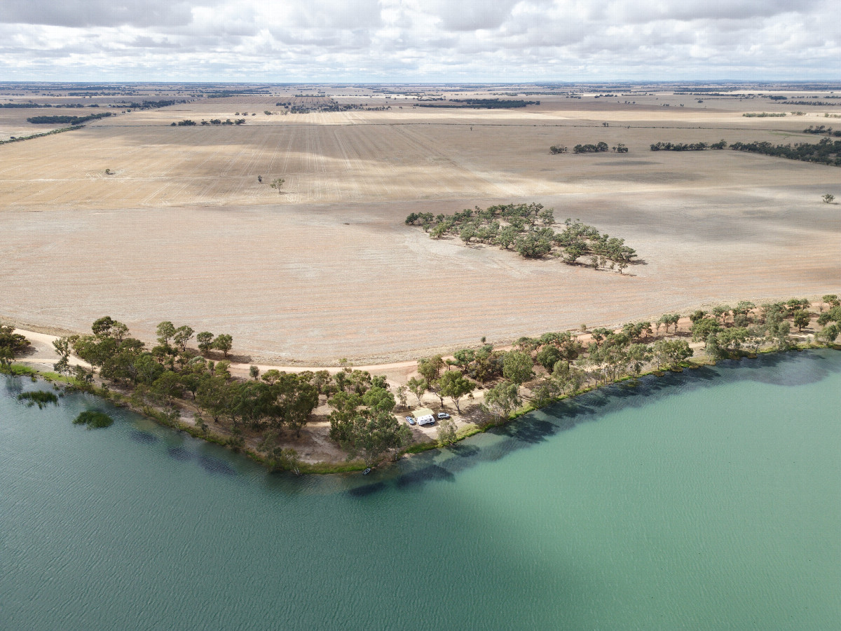 View East, from 120m above the point