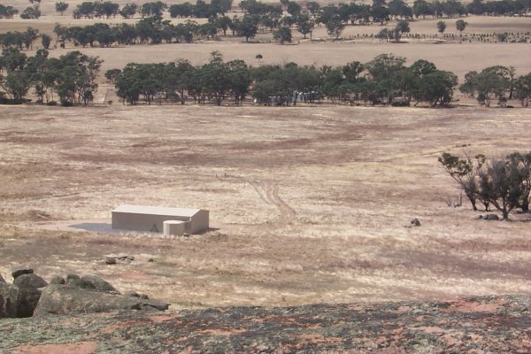 A bird's eye view for a general sense of the area of the confluence, which is just beyond the upper right edge of the photo