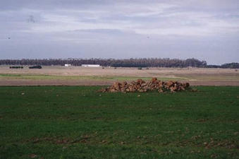 #1: The cairn of rocks just to the east of the confluence.