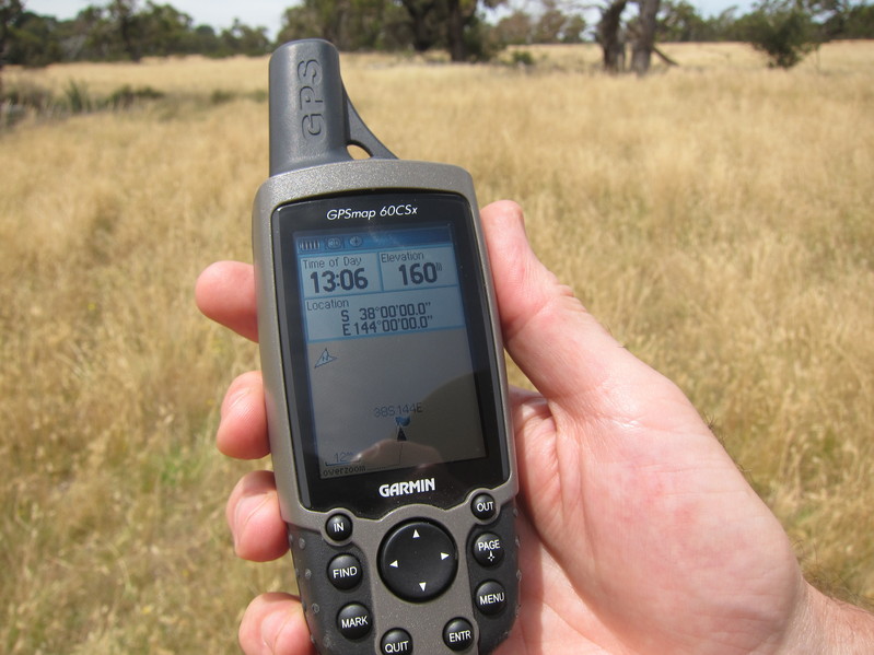 GPS, showing coordinates and altitude