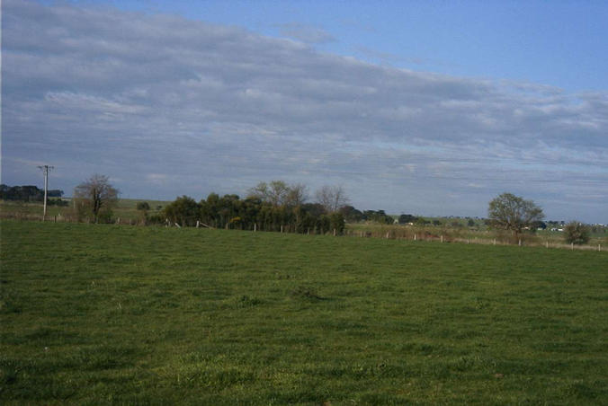 View east (to the main road).