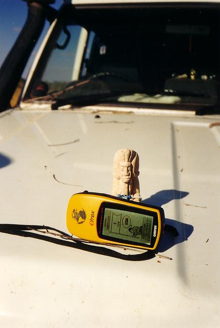 The Confluence Goddess and her trusty GPS