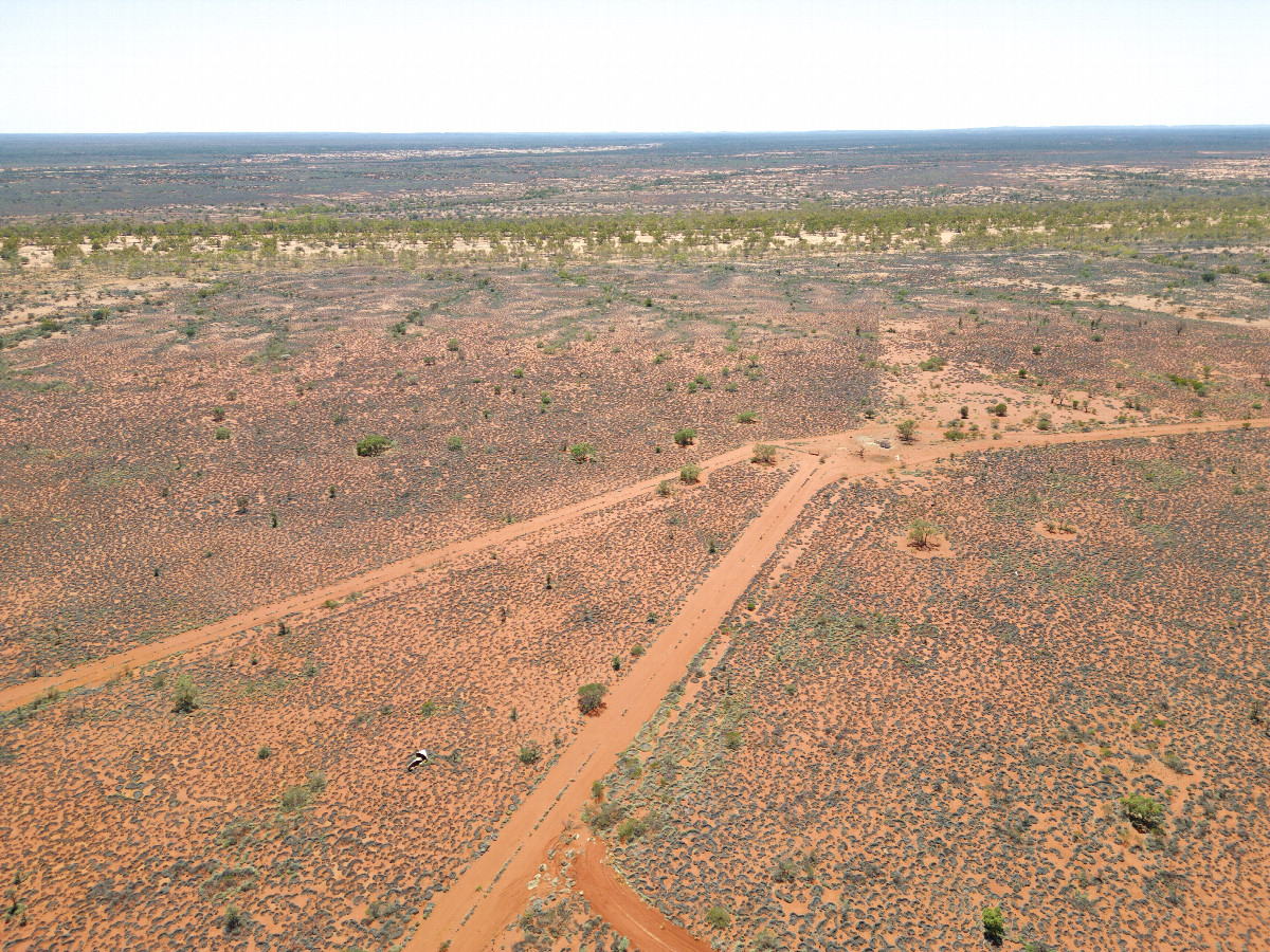 View East, from 120m above the point