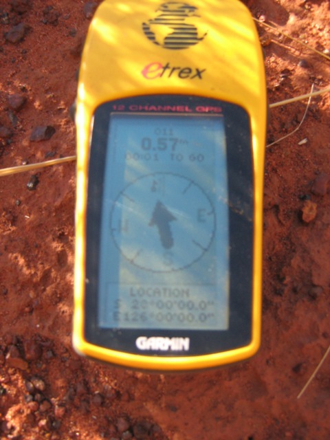 View of GPS at confluence