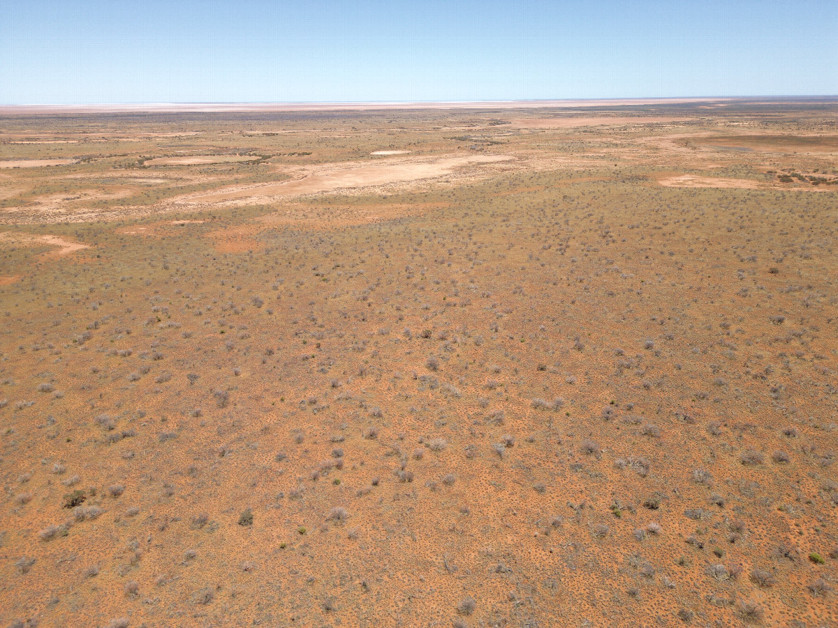 View West, from 120m above the point