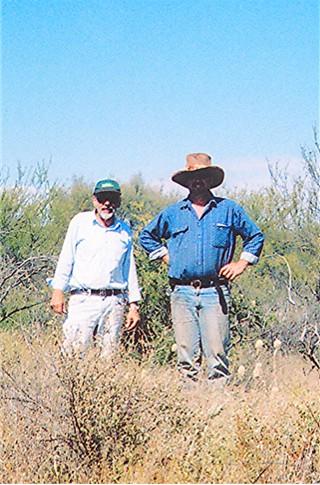 Ken and Simon at the Confluence Point