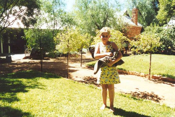 Francis and "Lizzy" in front of Yuin Homestead