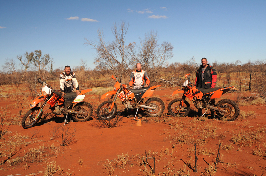 Gareth, Ben and John with their respective bikes