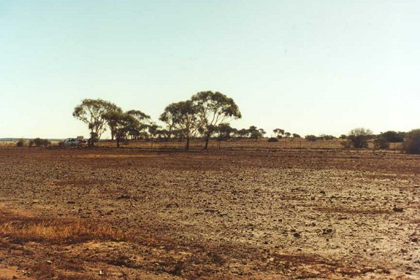 Looking west (car on left)