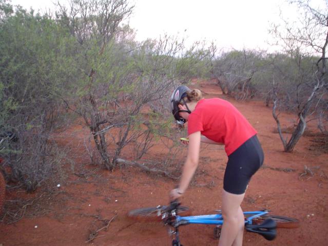 Kate arriving at the confluence