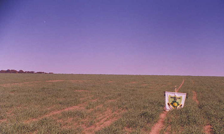 School banner looking south.