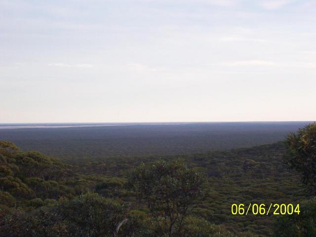 On top of the Escarpment overlooking salt lakes & the sea