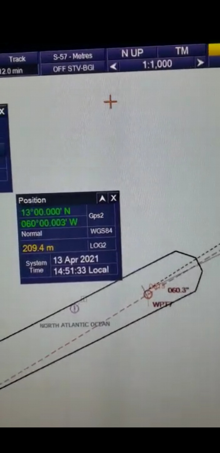 Confluence as shown on the Electronic Navigational Chart