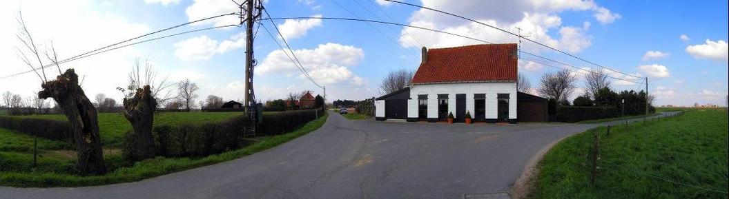 Road junction panorama