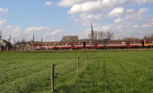 Train seen from the confluence