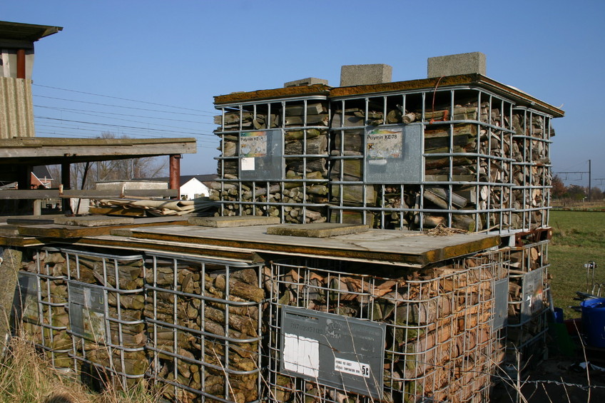 Wood store about 70 m from the point