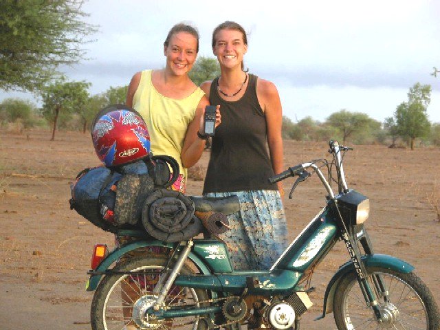 Tara and Christine on the point with their GPS