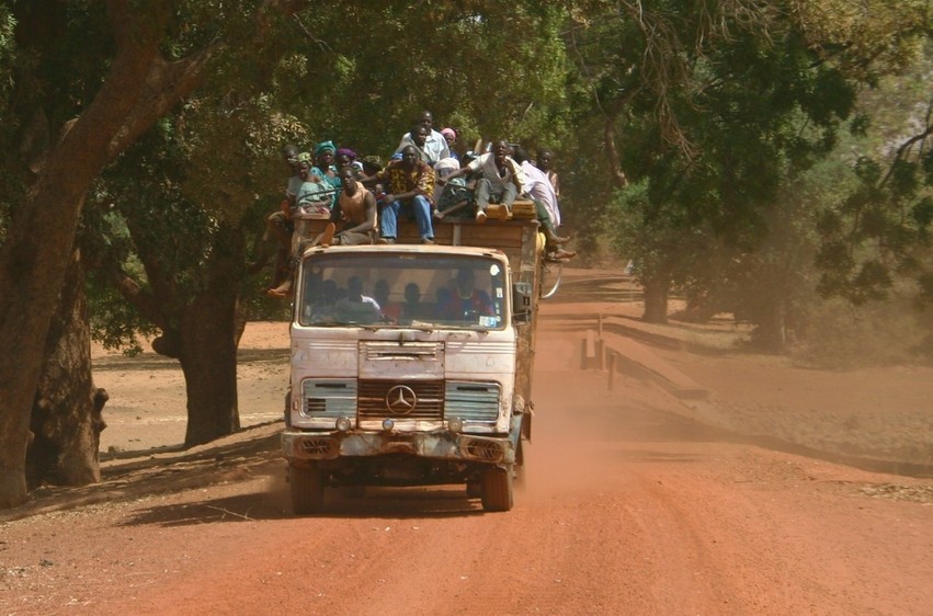 Truck on the way to Kaya