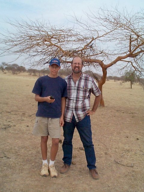 David and Dad standing on 14N 0