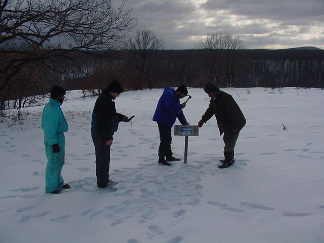 Marking the confluence: Fetka, Bobby, Zhorko and Bai Stefan