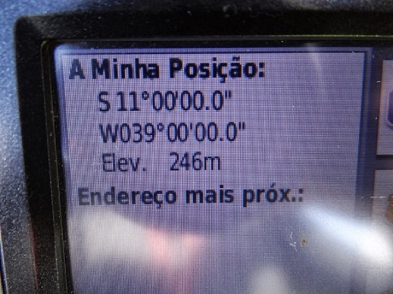 GPS Nuvi confirmando a conquista. GPS Nuvi proof