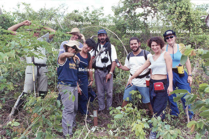 Visitors photographed in North direction