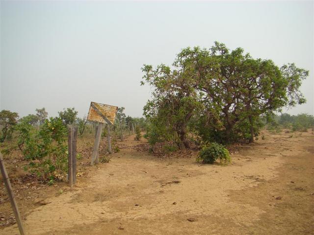 The sign say: Entrance prohibited, indian reservation