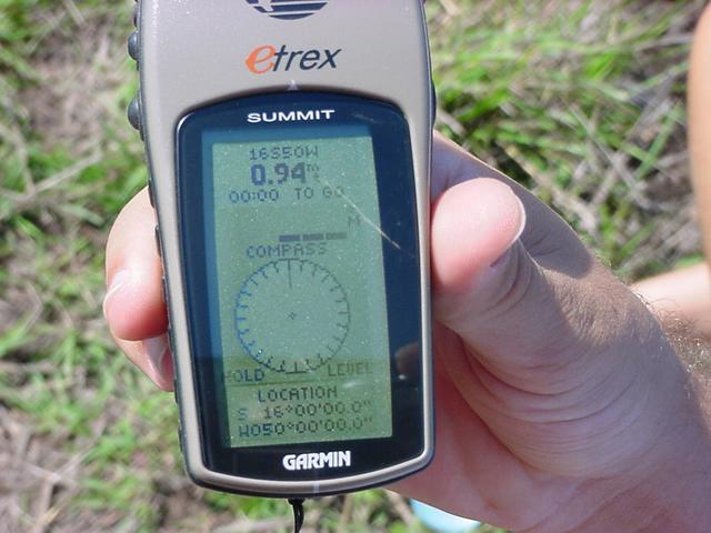 GPS showing position