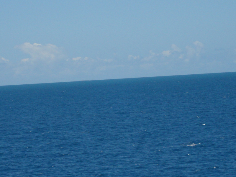 East view. Land Image - Abrolhos. Pricture from the ship's pole