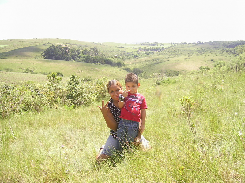 Sarah e João Vítor na confluência - Sarah and João Vítor at the confluence