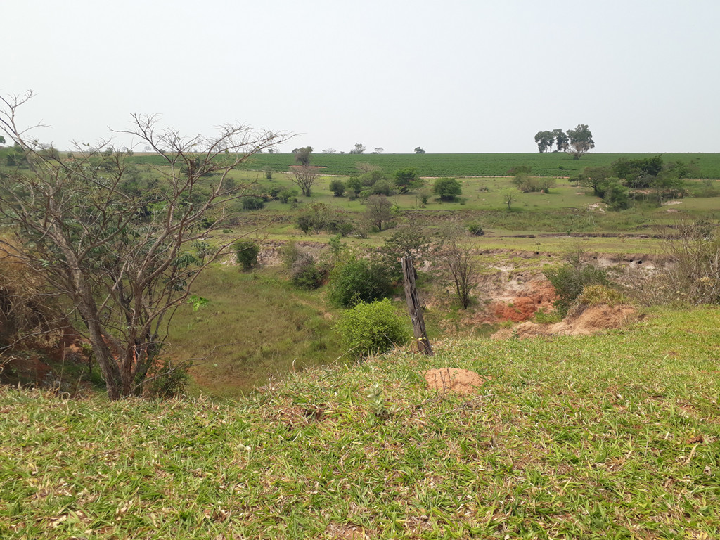 Depressão no terreno e confluência ao fundo – depression in the terrain and confluence at the background