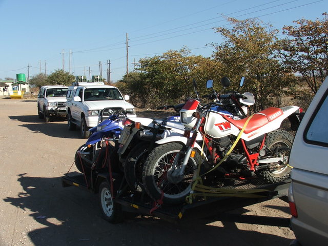 Trailering the bikes