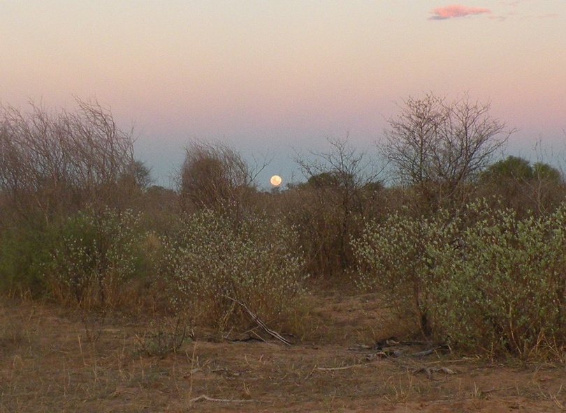 Full moon at return to the car