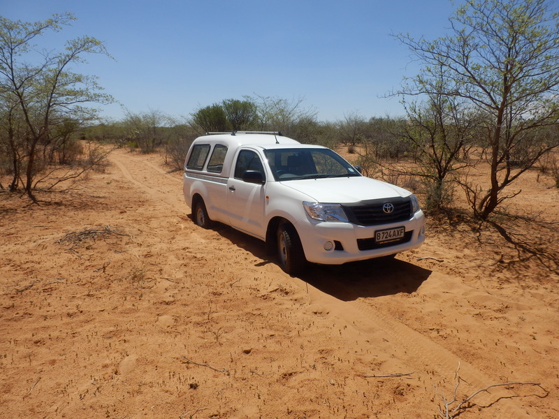 Car stuck in the sand