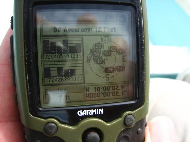 Coordinates on Garmin Rino 120