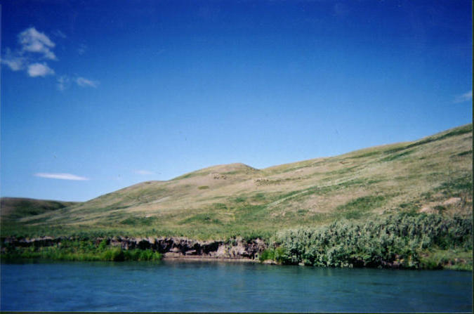 Looking west across the North Milk River