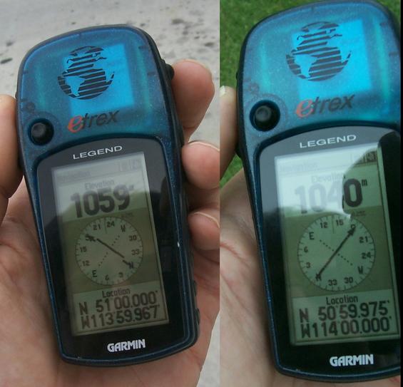 GPS readings as proof.