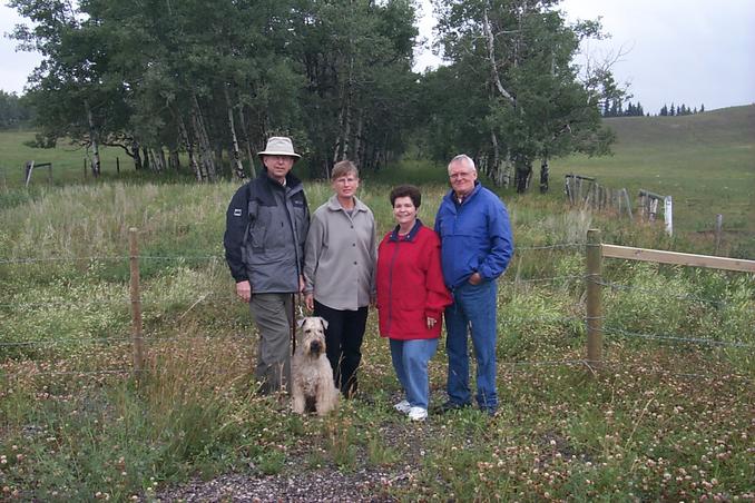 The visitors - Alan, Max, Carolyn, Joan and Harvey.