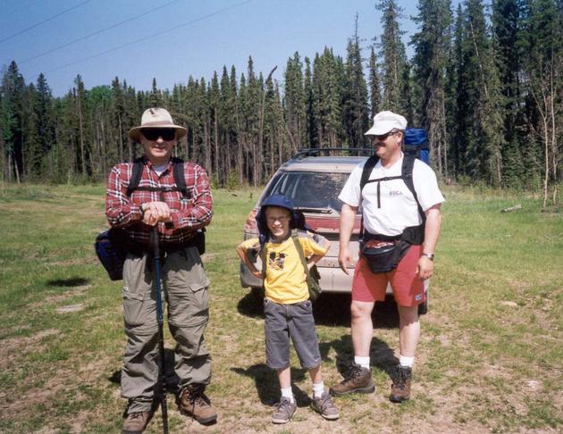 David, Sébastien, and Dan ready to go hunting