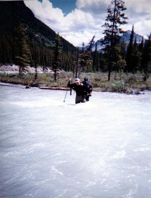 David fording Arctomys Creek