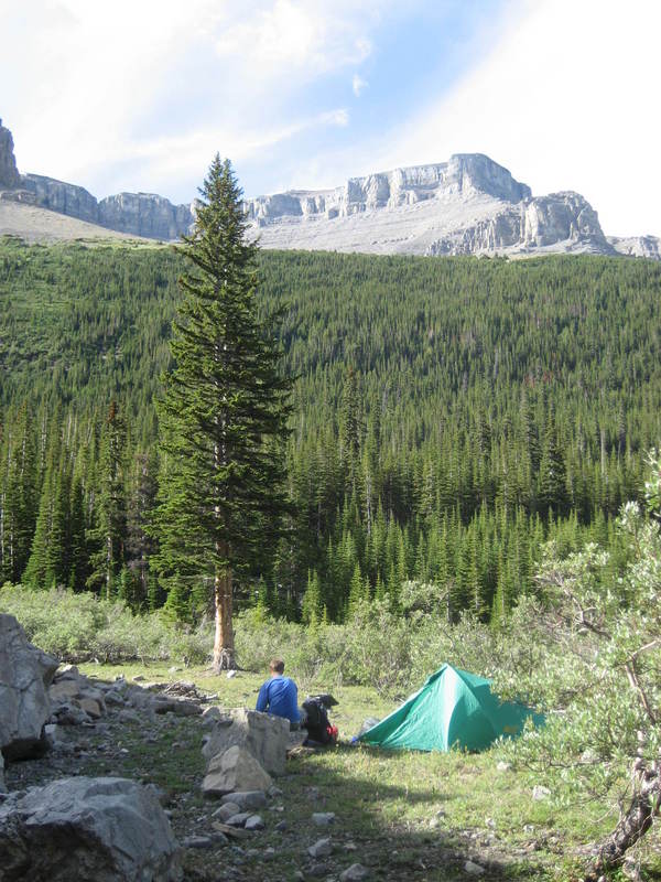 Chris at the lone tree campground.