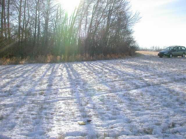 Looking south; the tire tracks in the foreground are not mine!